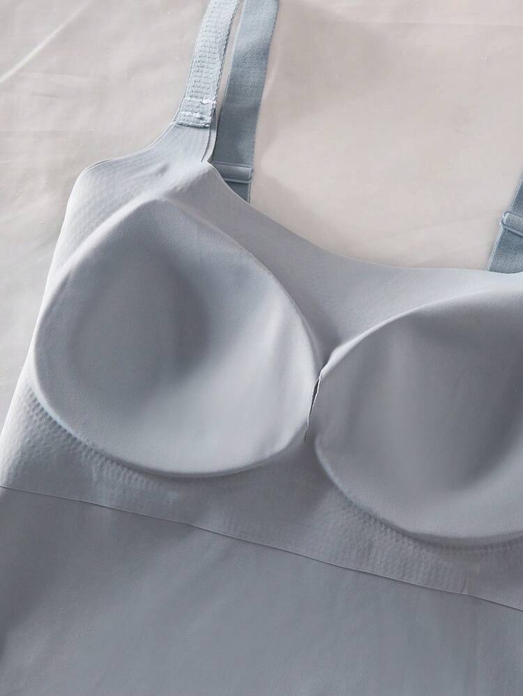 4 pièces/set Débardeur de sous-vêtement sans couture à bretelles réglables pour femmes - Multicolore - Voir 6