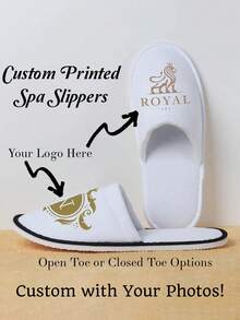 Personalized Slippers With Texts/Photo For Bridal/Birthday/Birth Party Gifts. Custom Slippers/Party Favors & Gifts. Custom Wedding Slippers, Fluffy Bridesmaid Slippers, Personalized Wedding Slippers, Christmas Party Slippers - Multicolor - View 10