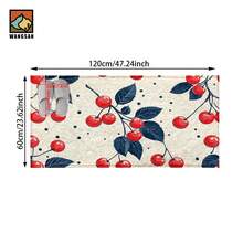 1 pezzo Zerbino antiscivolo con motivo a ciliegie, zerbino in super fibra antiscivolo, adatto per decorazioni di feste e festival, cucina, bagno, sala da pranzo, camera da letto, può essere regalato
