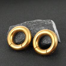 1pc 6mm/8mm Shiny Ear Rings/Ear Plugs, Suitable For Stretched Earlobes, 316 Stainless Steel Material, Piercing Jewelry - 1103 - View 10