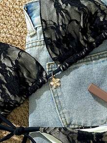 Bộ bikini ren đen gợi cảm, quần bơi buộc dây bên hông, đồ bơi thường ngày thanh lịch, hoàn hảo cho kỳ nghỉ biển, tiệc bể bơi và những chuyến đi chơi mùa hè. - Nhiều màu - Xem 6