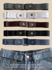 1pc Adjustable Invisible Elastic Belt, Unisex Design - Comfortable, Non-Slip, Suitable For Casual Wear, Handwash, Waist Slimming, Ideal Gift For Father's Day And Mother's Day - Multicolor - View 11
