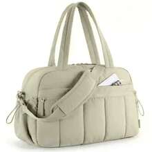 Large Capacity Gym Bag , Duffle Bag For Travel With Wet Pocket, Lightweight Carry On Weekender Duffel,  Multi-Compartments Shoulder Bag,  Water Resistant Handbag - 綠色 - 查看 5