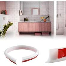 Waterstop - Tira de ducha para umbral de agua, autoadhesiva, silicona, impermeable, barrera para baño y cocina (blanco, 100 cm) - blanco 50cm - Ver 2