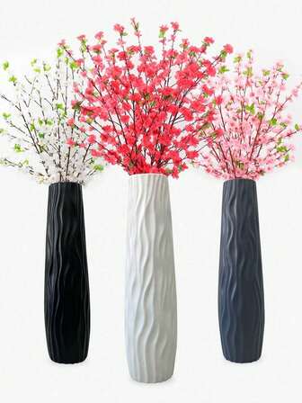 1 st stor golvvas, plastvas med högt estetiskt värde, heminredning, obrytbar plastvas, lämplig för torkade blommor, konstgjorda blommor, färska blommor, nordisk och europeisk stil, blomsterarrangemang