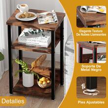 Mesa Auxiliar, Mesa De Noche Moderno, Pequena Mesa De Centro Mesas Para Jardín Mesas Laterales Para Sala Mesa De Centro - Granate - Ver 2