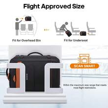 5PCS Travel Backpack Carry On Backpack 42L Flight Approved, Expandable Laptop Backpack With Packing Cubes & Shoe Pocket, Water Resistant Luggage Backpack For Men Women, TSA Approved, Large Backpack - 黑棕色 - 查看 6