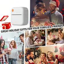 Mini Printer, Portable Thermal Inkless Printer, Suitable For Text, Notes, Photos, Course Labels, Tasks - Multicolor - View 11