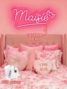 定制圣诞霓虹灯标志装饰家居，USB LED 霓虹灯名称标志个性化节日圣诞礼物婚礼装饰。 - neon sign 2 - 查看 3