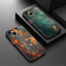 Custodia per iPhone 11, 13 Mini, 16e, 14, 15, Plus, 12, 17, 16, Pro Max, 17 Air, XS, con design retrò arrugginito, compatibile con custodia 17, custodia 17 Pro, custodia 17 Pro Max