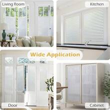 1 rouleau de film de confidentialité pour fenêtre, film de verre dépoli avec isolation, vinyle dépoli antireflet à adhérence statique, pour couvrir portes/fenêtres, rideaux de maison et autocollants de fenêDIYmême