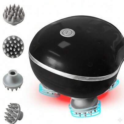 FollowBreak Portable Rechargeable Head Massager, Cordless Electric Scalp Massager, Detachable Massage Claws, 3 Modes, Personal Massager For Head, Back, Legs, Pet Massager, Father's Day Gift