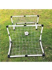 1 Set 92CM Extra Large Portable Dual Football Goal, Indoor/Outdoor Sports Plastic Equipment