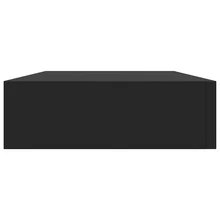 Estantería Flotante de Pared Larryhot con Cajón Negro 48x25x8 cm, Adaptable a múltiples estancias (entrada, baño, despacho), estructura robusta, fácil de montar, ideal para almacenaje y decoración - Negro - Ver 6