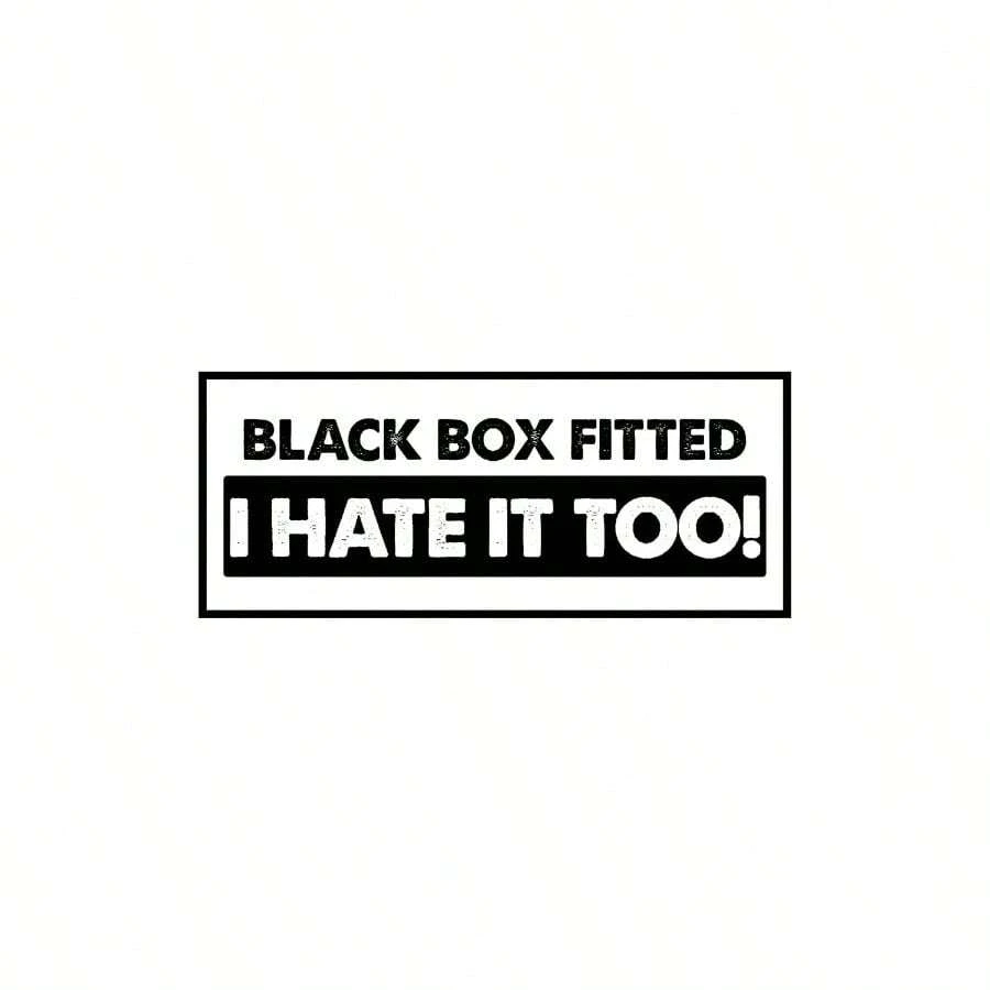 - Black Box Car Sticker Self Adhesive Vinyl Window Sticker 144mmx 60mm Funny New Driver Decal - Black - View 1