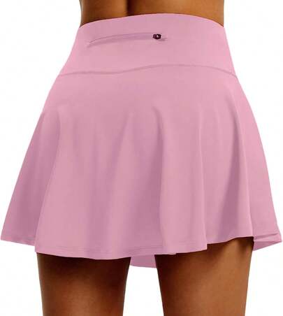 QC-FDC Falda De Tenis De Cintura Alta para Mujer,Falda De Tenis Plisada con 3 Bolsillos,Suitable For Sports,Tennis,Badminton,and Other Ball Games