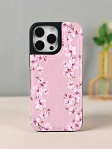 GALLAPLE Wallet - Style Mobile Phone Case Floral Pattern Phone Case With Pink Magnolia Design Slim Protective Cover, Fashion Accessory For Women, Phone Case Comes With A Magnetic Slot Holder, Making It More Convenient To Store ID Cards For IPhone 17Promax 17Air 17Pro 17 16Promax 16 15 14 13 12 Plus Pro S25Ultra 25 24 23 22 Plus Case - 黑色 - 查看 11