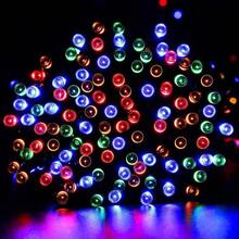 luces navideñas luz impermeable 100 led tira de luz para navidad y halloween luces de un color y luces multicolores Adecuadas para Patio, Postes, Porches, Árboles, Barandillas, Patios y Decoraciones Navideñas, - Multicolor - Ver 5