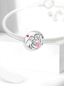 1颗时尚心形吊坠珠，适合女士手链、手镯DIY饰品制作及日常配饰装饰，适合女孩佩戴 - 串珠 - 查看 9