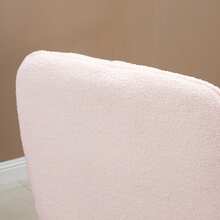 HOMCOM Rocking Chair Padded Relaxing Chair With Sherpa Fleece In Pink Up To 150 Kg Comfortable Swing Chair 63x95x97cm - Pink - View 1