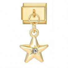 1/5/10/20/30/50pcs Random Mixed Gold-Color Modular Pendant, Moon & Tulip Pendant, Detachable Bracelet Charm Accessories - Multicolor - View 11