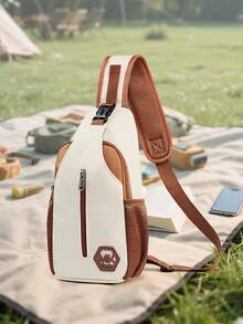 男士撞色胸包，适合健身锻炼、日常通勤、周末短途旅行，休闲运动斜挎包，可调节肩带，韩版时尚小包，热销单肩包，大容量收纳，新款男士胸包，解放双手设计，街头运动风爱好者的理想之选。 - 彩色 - 查看 9