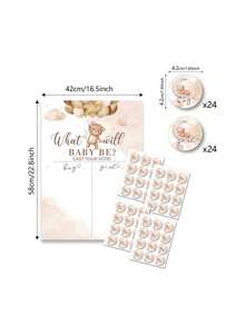 派对游戏性别揭晓海报氛围装饰道具，适用于周年纪念礼物派对装饰、生日派对、婚礼礼物、新娘送礼会、投票海报 - 款式 - 查看 2