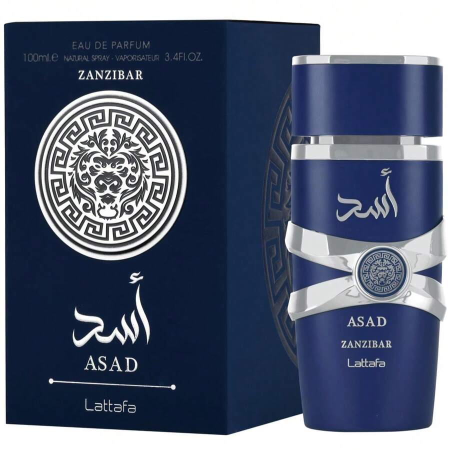 Lattafa Asad Zanzibar Eau De Parfum 3.4 Oz / 100 Ml | Long-Lasting Perfume For Men With Black Pepper, Coconut Water, Vanilla & Incense | Fresh Spicy Tropical Woody Fragrance - Fresh . Spicy . Woody . Tropical - 查看 1