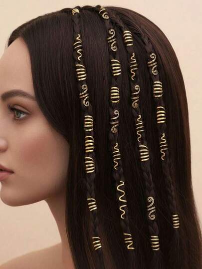 20件装合金编织发饰，蛇形个性化编织装饰发圈，爱尔兰派对女孩配饰，仙女派对发夹，小妖精派对发夹，圣诞节发饰，节日派对装扮发饰，金色金属饰面，圣诞袜填充物，女士圣诞袜填充物，圣诞礼物，礼物，圣诞袜填充物，女士礼物，礼物，圣诞礼物，成人圣诞袜填充物，成人圣诞袜填充物，发饰，女士配饰，圣诞袜填充物，成人礼发饰，圣诞发饰，女士礼物创意，美容圣诞袜填充物，女士圣诞礼物