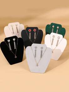 1pc Foldable Necklace & Bracelet Display Stand, Jewelry Organizer Holder For Necklaces, Bracelets, Earrings, Rings - Multicolor - View 8