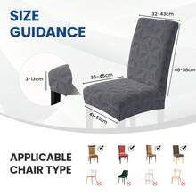 YSTYLE Chair Covers With Backrest 2/4/6 Pieces, Stretch Chair Covers, Living Room Kitchen Chair Covers, Universal Cat Scratch-Resistant Chair Cover, Modern Stain-Resistant Chair Cover - Light Grey - View 7