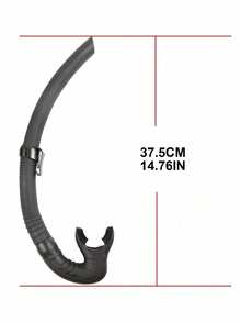 1支干式呼吸管，适用于浮潜、水肺潜水、自由潜水、游泳、潜水面罩和呼吸管，黑/白成人水下呼吸管潜水游泳配件