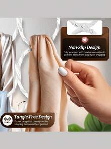 28环围巾挂架，适用于围巾和领带，多环领带展示架，灵感源自鹦鹉攀爬架的彩色编织腰带收纳架，围巾和丝巾收纳架，可折叠多功能悬挂式收纳架，适合家庭使用，节省空间的衣橱配件，卧室浴室衣柜整洁有序，便于携带的可折叠设计，完美的节日礼物，日常造型和衣橱收纳方案 - 彩色 - 查看 7