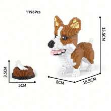 2000片宠物狗主题迷你积木套装：DIY益智玩具。色彩鲜艳，狗狗造型多样。包含麦克狗、坐姿哈士奇、巴迪狗、雪纳瑞等多种款式。宠物爱好者的理想之选。激发创造力和空间感知能力。是房间装饰、生日和节日礼物的完美选择。