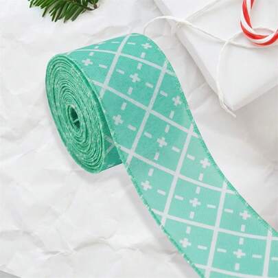 Striped/Gingerbread/Plaid Wired Ribbon Creative Christmas Present Wrapping Ribbon For Flower Bouquet Party Decoration, Fall Decor, Halloween Decor, Christmas Gift, Classic And Elegant,  , High Repurchase Rate, Free Shipping.