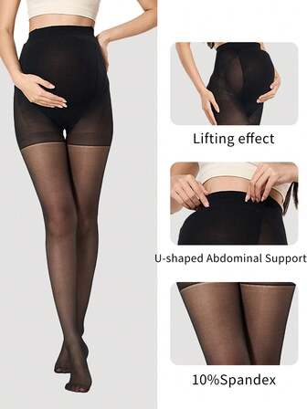1 PC Solid Color Minimalist Tights - Women's High - Waisted Sexy Silk Stockings, Thin Sheer Pantyhose, Slim - Fitting And Figure - Flattering Leggings, Super Elastic Tights (Suitable For 15 - 20℃)