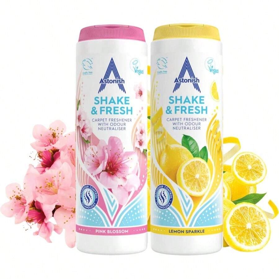 350g Shake Lemon Carpet Powder Odor Remover - Pet Smell Deodorizer, Vacuum  Citrus Scent, Dry Floor Cleaner, Room Refresher, Home Fragrance, Easy To Use Powder - Lemon Sparkles & Pink Peony Bundle + 6.17 Ounce (Pack Of 2) - View 1