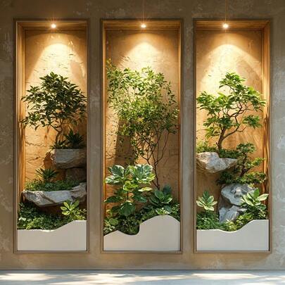 3 Sheets Nordic Style Plant Wall Stickers Art Wall Decoration Living Room Vinyl Stickers Dormitory Office Decoration Stickers Home Beautification Supplies