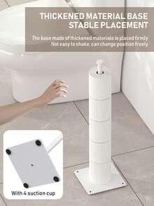 1pc Toilet Paper Holder With Spare Function, Free-Standing Toilet Paper Storage Rack For Bathroom And Toilet Spare Toilet Paper Storage