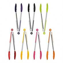 Zing Silicone And Stainless Steel Tongs Kitchen Utensils In Different Colour Options - Red - View 2