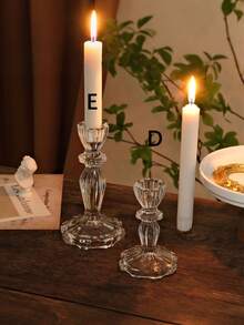 3/2 szt./1 szt. szklanych świeczników, stojące europejskie retro tłoczone kryształowe świeczniki, dekoracja stołu w salonie na walentynki, aromaterapeutyczna podstawa świecy, romantyczna dekoracja - świeczniki i świeczniki do domu, salonu, sypialni, hotelu/restauracji/przestrzeni komercyjnej - idealne na wesela, walentynki i Nowy Rok