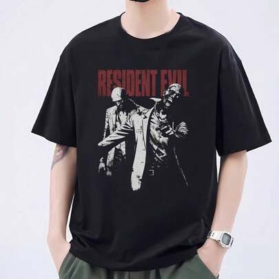 Evil 4 Biohazard 20th Anni-versary T-shirt Horror…220 g de aL-Godón puro se tejen para una sensación de lujo y suavidad en la piel. Ropa de mujer avanzada Halloween de Navidad disfraz disfraz halloween mujer  mujer premium