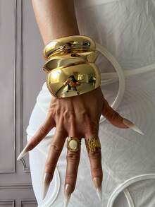 3pcs/1pc Charm Cuff Bracelets,Gold Bangles,Wide Bangles, Chunky Bracelet, Bracelet Set, Wide Bracelet, Bracelet For Women,Gift For Her