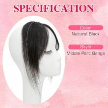 Tóc mái kiểu Pháp thanh lịch, dễ thương, kẹp vào, làm từ tóc thật Remy, có lớp ren tự nhiên, kiểu tóc mái ngang vai, thích hợp sử dụng hàng ngày cho Halloween và Giáng sinh. - Nhiều màu - Xem 5