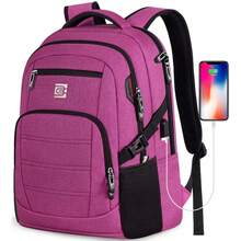 UKEIN 1PC Bagsure Travel Laptop Backpack, Business Water Resistant Laptop Backpack With USB Charging Port, College Bag For Men & Women - Màu đỏ - Xem 12