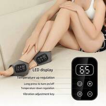 This New, USB-Rechargeable, Portable Ankle Massager Features Five-Level Temperature Control, Five Vibration Levels, An LCD Display, And Intelligent Timed Vibration And Temperature Sensing. It's An Ideal Gift For Friends, Family, Or Seniors, Especially During The Holidays. - màu đen - Xem 3