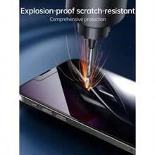 3pcs Privacy Protection Full Screen Tempered Glass Protector Protect Compatible With Iphone 17 17Pro 17Promax 17Air 16 15 14 13 12 11 Pro Promax Plus With Black Edge Silk Screen Anti Peeping Full Screen Phone Protective Film - 彩色 - 查看 7