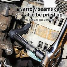 1pc Adjustable Crowbar Adapter, Metal Half Shaft Drive Shaft Removal Tool, Compatible With 1/2" Ratchet Wrench, Universal Fit Mechanical Hand Tool