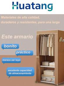 Ropero Armable Closet De Tela Un NIVEL EXTRA GRANDE  Profundidad: 44 cm   Ancho: 56 cm   Altura: 146 cm - Multicolor - Ver 9