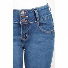 Women's Colombian Skinny Jeans - Rửa trung bình - Xem 3
